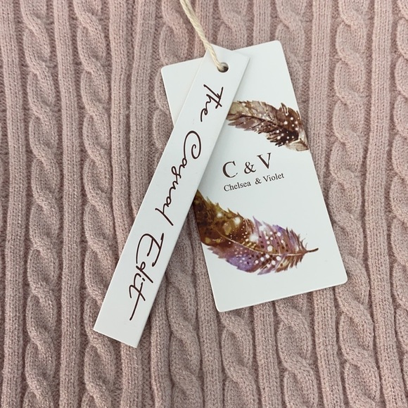 Chelsea & Violet - NWT Creme Soft Pink Knit Shorts Size Small - Picture 7 of 8